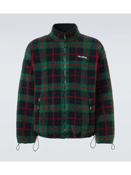 Kostkovaná teddy bunda Miu Miu