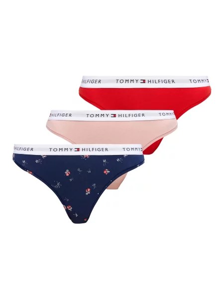 Tommy Hilfiger Underwear Tanga albastru / roz deschis roșu