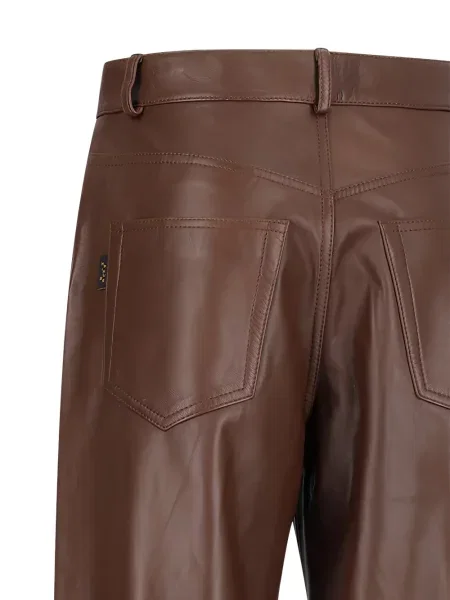 Blugi Destin din piele maro