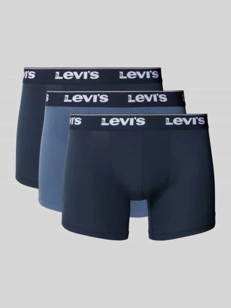 Obcisłe bokserki z z logo w zestawie 3 szt. Levi's granatowe