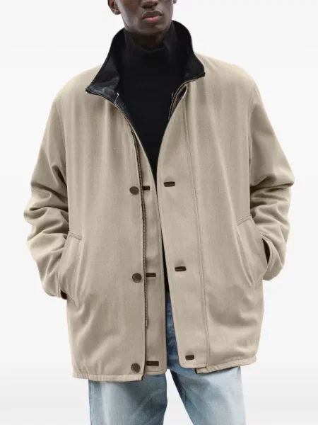 Reversibil palton Auralee din piele