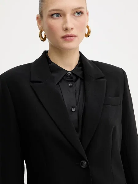 Однотонный пиджак Guess однобортный черный