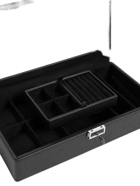 Ceas Manière De Voir din piele negru