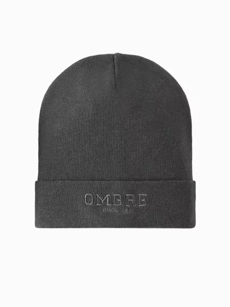 Pletena kapa Ombre z napisom