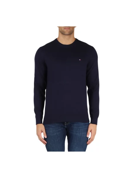 Sweter Tommy Hilfiger z kaszmiru niebieski