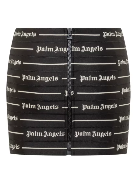 Fusta mini Palm Angels cu imagine negru