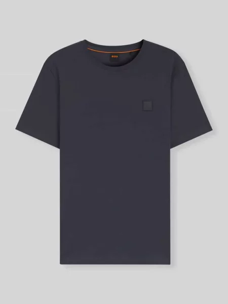 T-shirt o kroju regular fit z czystej bawełny model „TALES” Boss Orange granatowa