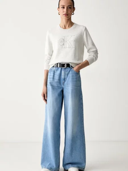 Calvin Klein Jeans Pulover Crem gri
