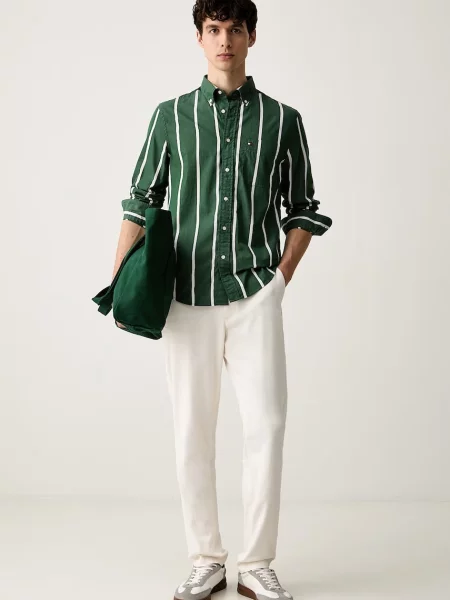 Tommy Hilfiger cămașă pentru bărbați din verde