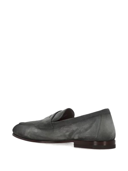 Pantofi loafer Santoni cu bretele gri