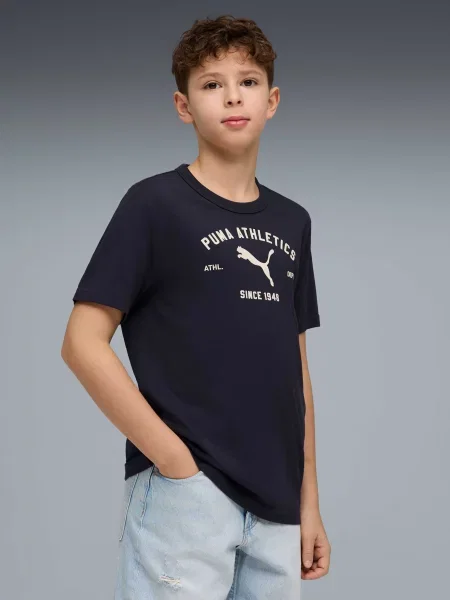 Дитяча Футболка PUMA Class Graphic Tee комбінований верх синій