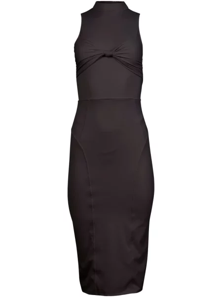 Rochie midi Fleur Du Mal din jerseu până la genunchi de costum negru