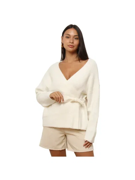 Pulover La Modeuse alb