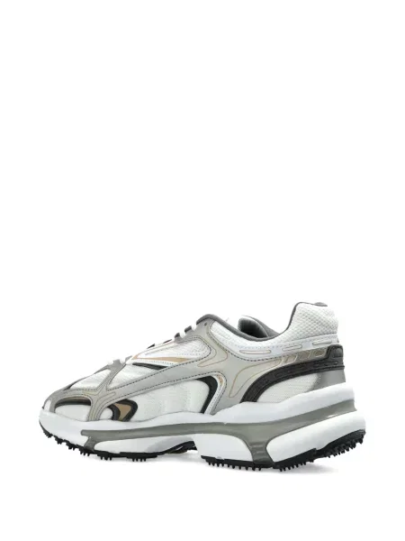 Sneakerși Lacoste cu șireturi din dantelă alb