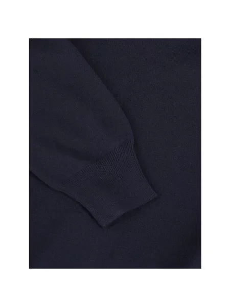 Lniany sweter z golfem Tagliatore niebieski