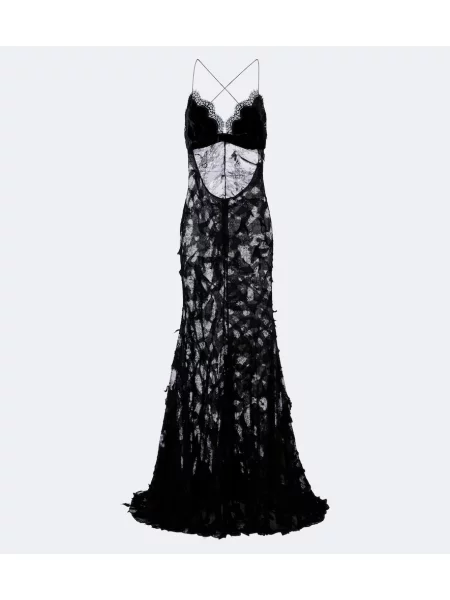 Rochie Roberto Cavalli de catifea negru