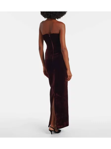 Rochie The New Arrivals Ilkyaz Ozel de catifea bordo