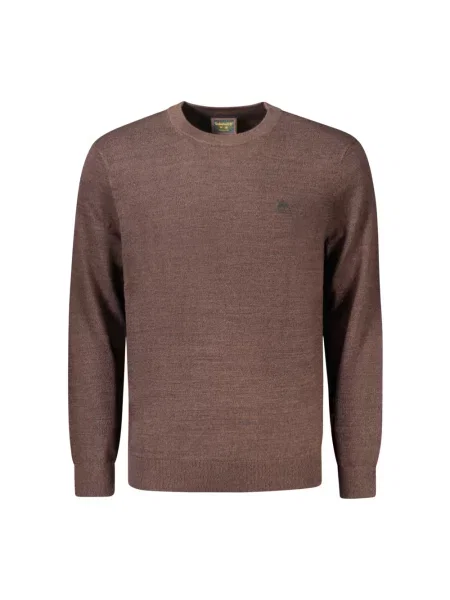Sweter Timberland z długim rękawem brązowy