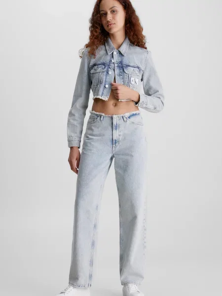 Прямі джинси Calvin Klein Jeans блакитні