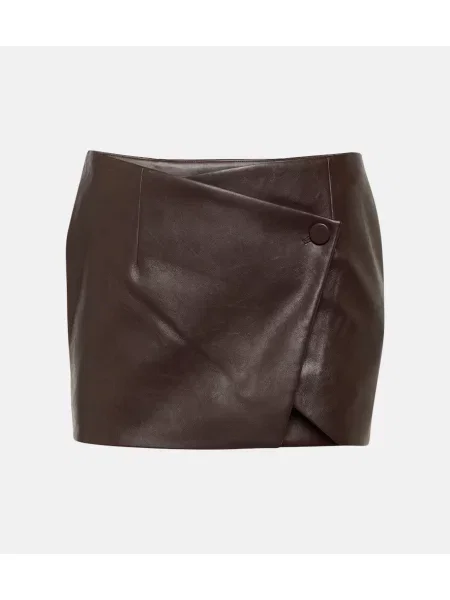 Fustă din piele Aya Muse maro
