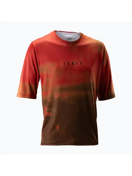 Велосипедна футболка Leatt MTB Gravity dusty red червона