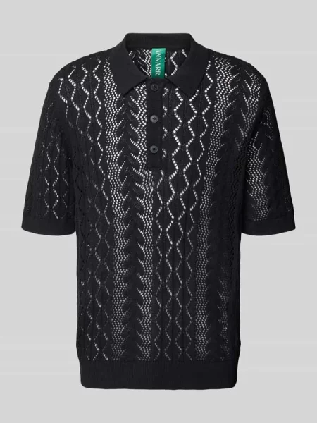 Koszulka polo o kroju regular fit z listwą guzikową model ‘MANI’ Annarr czarne