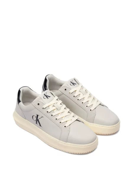Sneakers Calvin Klein με κορδόνια με σχέδιο με δαντέλα γκρι