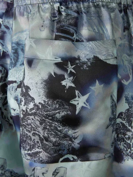 Pantaloni scurți Off-white cu imagine alb