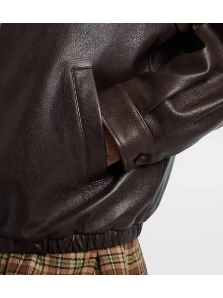 Geanta de piele Miu Miu maro