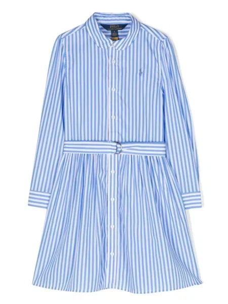 Sukienka koszulowa dziecięca Polo Ralph Lauren niebieska