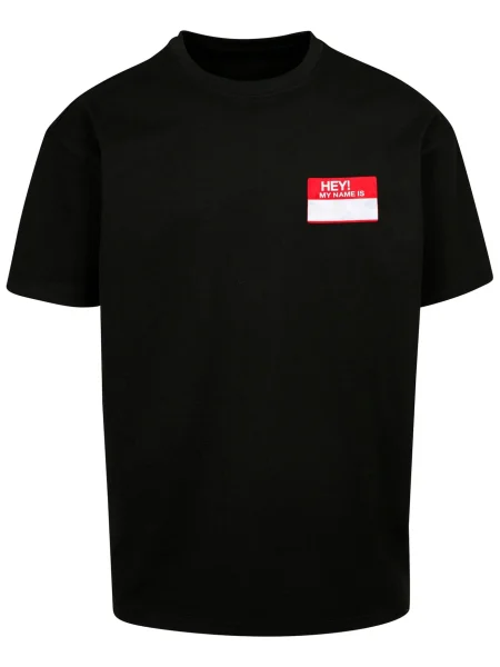 MT Upscale Tricou Hey! My Name Is roșu / negru alb
