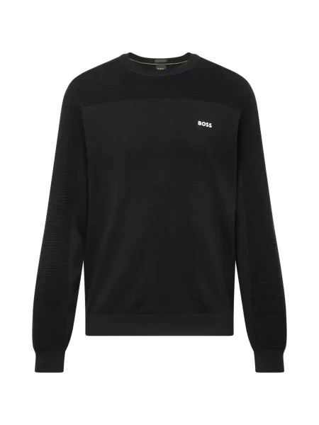 BOSS GREEN Pulover Momentum-X_CN cu adaos de lână negru