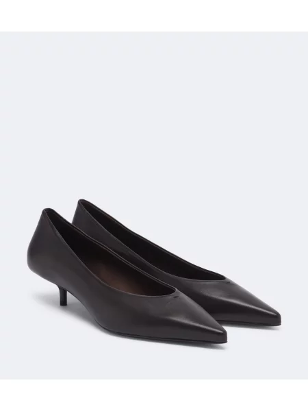Pantofi cu toc Max Mara din piele violet