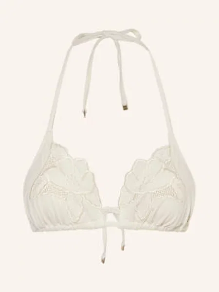Boss Góra Od Bikini Trójkątnego Broderie weiss beżowy