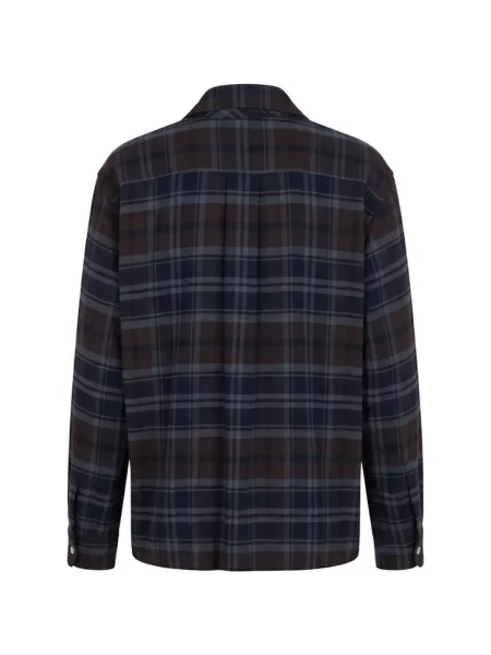 Cămașă Sacai în carouri de flanelă albastru