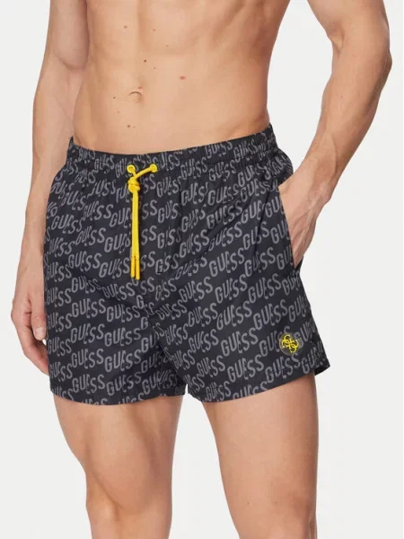 Guess Pantaloni scurți pentru înot negru
