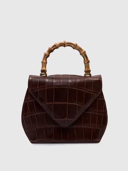 Сумка зі шкіри крокодила Bochicchio коричнева