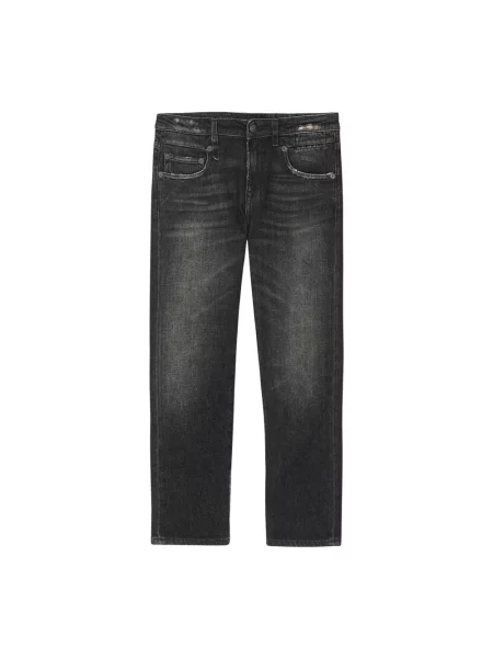 Jeansy straight leg dziecięce R13 czarne