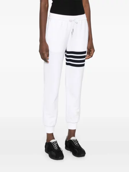 Pantaloni sport Thom Browne alb