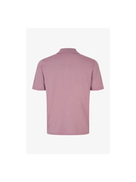 Samsøe Samsøe Koszulka Polo Z Dzianiny Sarowan pink fioletowa