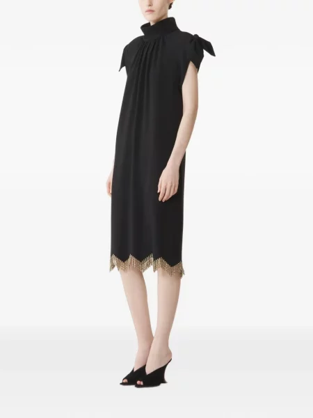 Rochie midi Lanvin cu funde negru