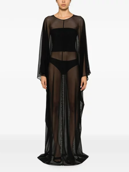 Rochie maxi Norma Kamali drapată negru