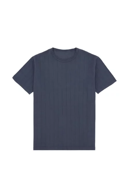 Tricou Fortela cu decolteu rotund cu nervuri albastru