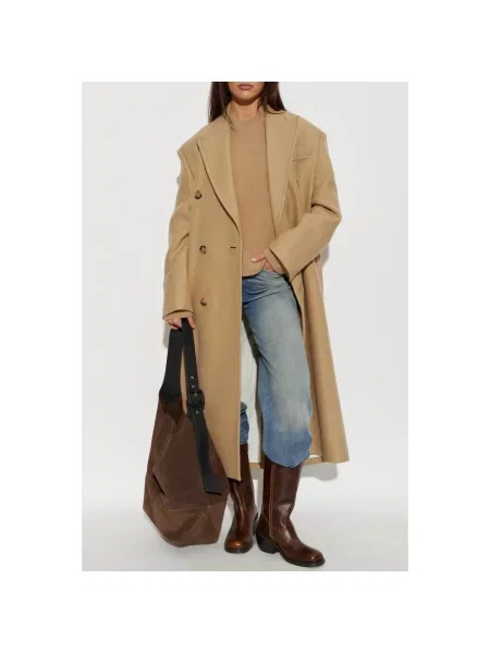 Sweter Ami Paris wełniany beżowy