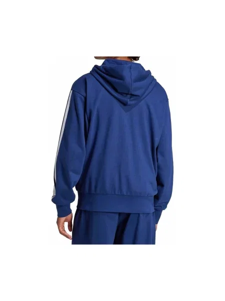 Csíkos frottír szvetter Adidas kék