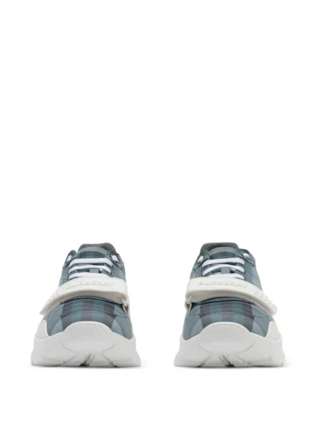 Bőr kockás sneaker Burberry kék