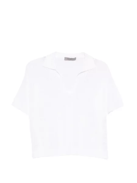 Top D.exterior cu decolteu în V alb