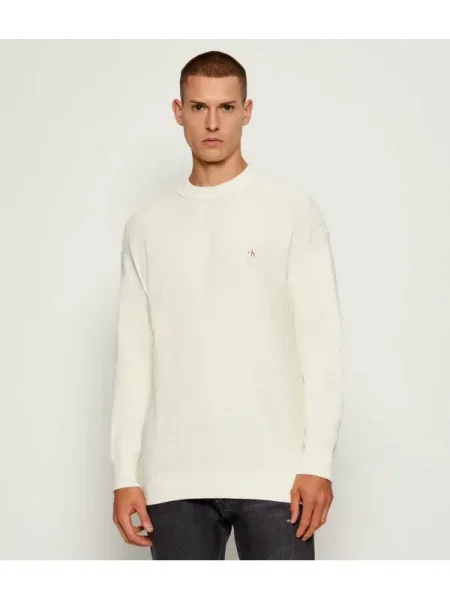 Pulover Calvin Klein Jeans alb