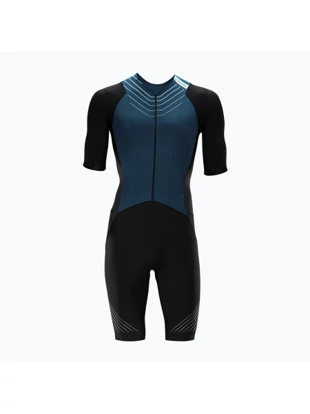 HUUB Pánský oblek Pinnacle Tri Suit steel blue černý