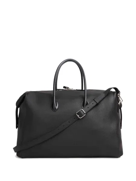 Geantă Santoni din piele negru